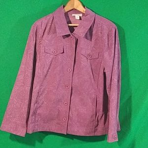 Appleseed's LP purple paisley blazer